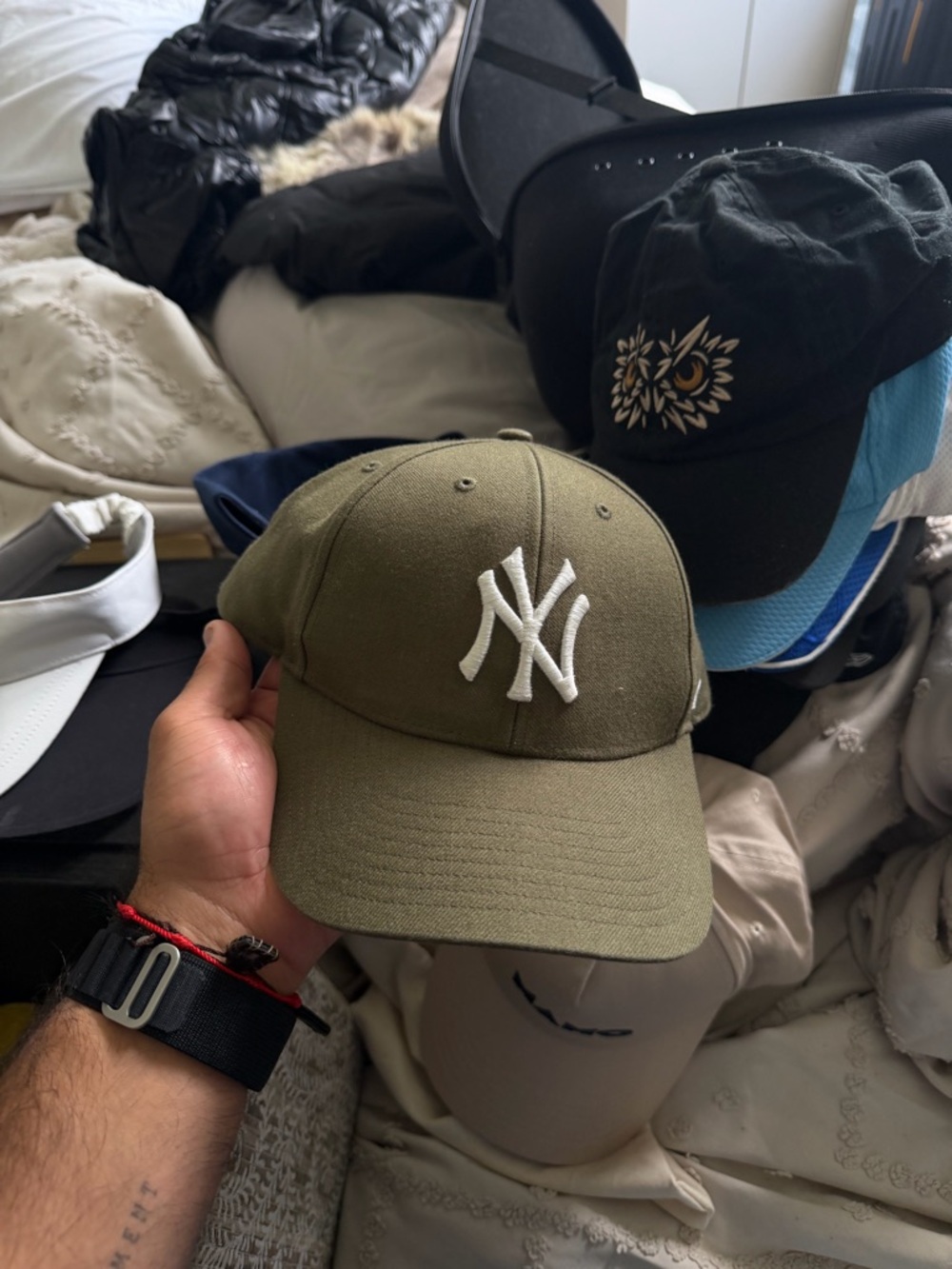 Olive Green MLB Classic Curved Bill Cap